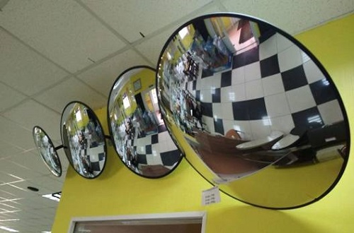 Зеркало для помещений круглое с гибким кронштейном d-500 мм
